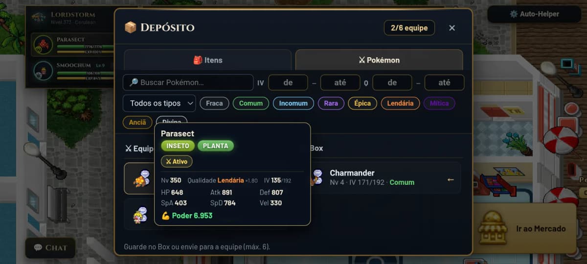 Parasect lendário+1.80 IV 135
