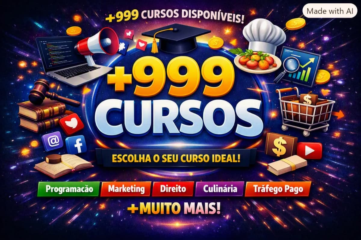 Mais de +999 cursos disponiveis, aproveite !