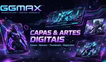 Capas Gamer Pro + Pack Artes Digitais | Capa Thumbnail Banner YouTube Loja GGMAX