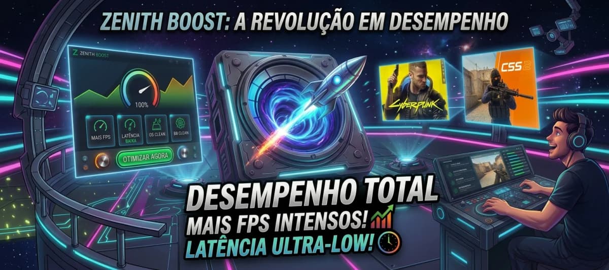 Zenith Boost â Otimizador Completo do Windows para FPS e Baixa LatĂȘncia
